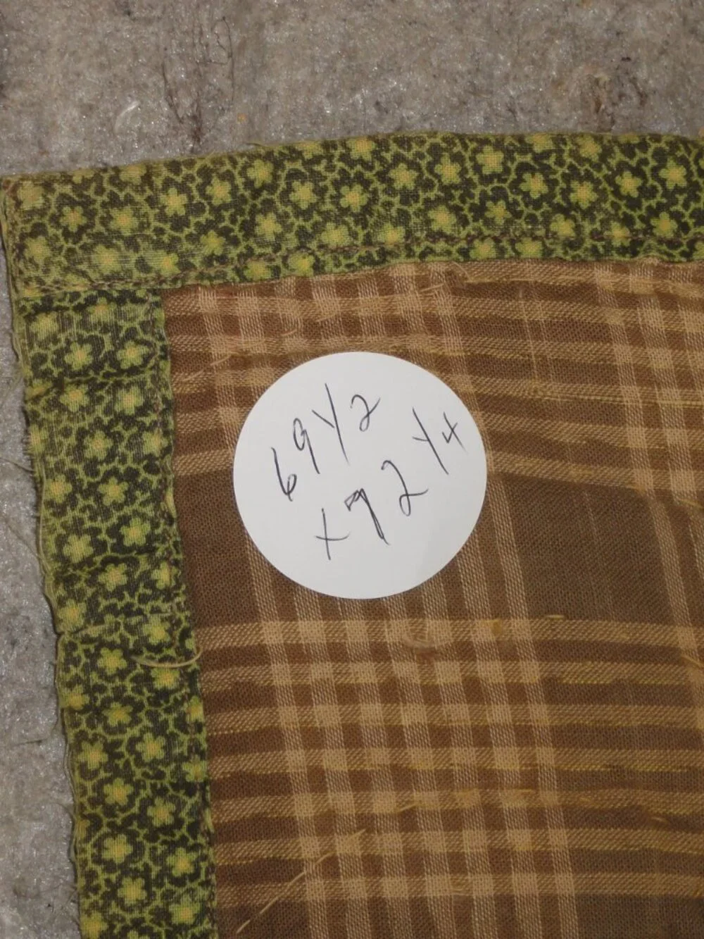 Antique Signed 1896 Red, Green, Brown, Star Patterned Quilt EXCELLENT CONDITION!